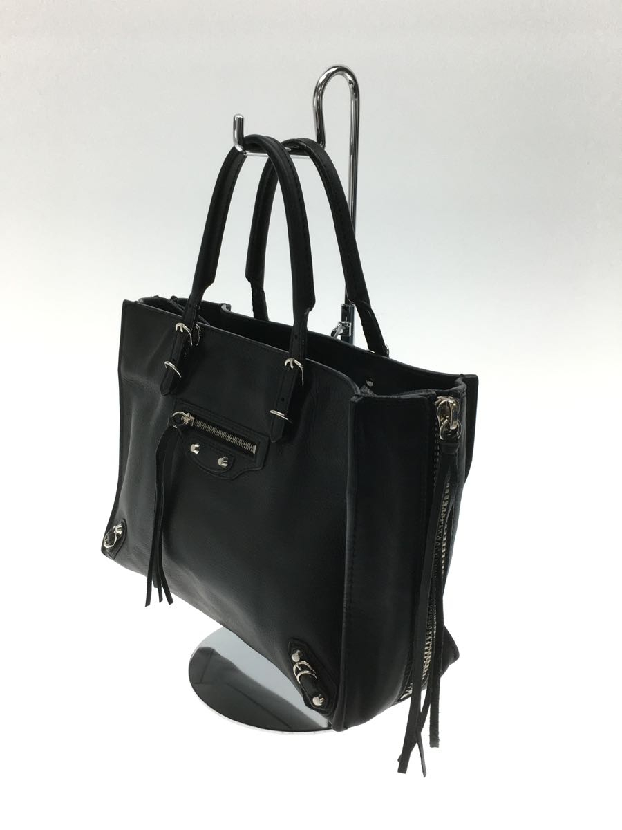 BALENCIAGA◆ペーパーA6/ショルダーバッグ/-/BLK/無地
