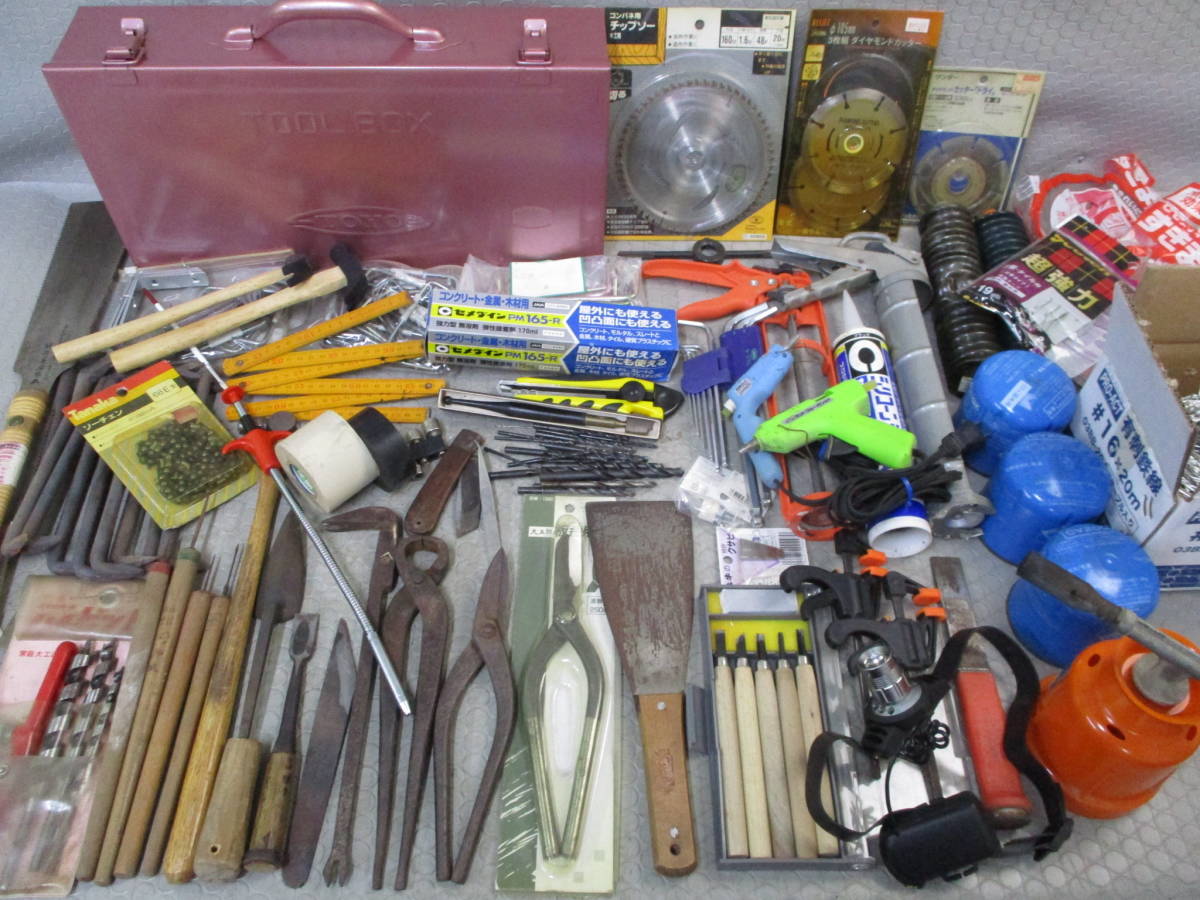 お買い得，限定SALE DIY 大工道具いろいろ 工具箱 板金ハサミ ダイヤモンドカッター 錐他 C10(工具セット)｜売買されたオークション情報、yahooの商品情報をアーカイブ公開 - オークファン 工具セット