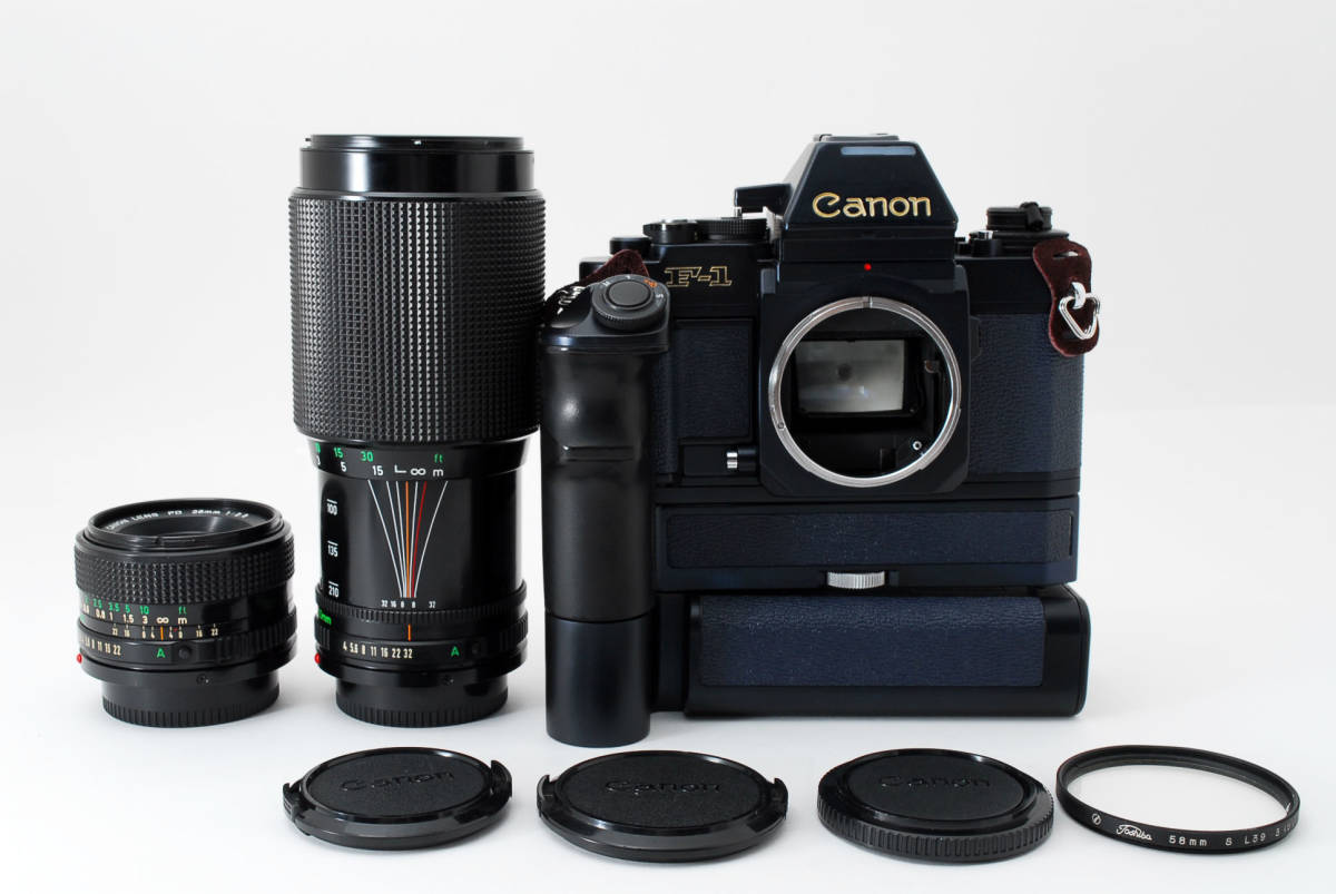 キャノン　Canon NEW F-1 + Double lens + Moter Drive #1808Y2OT22-8 F-1 Canon New f-1 フィルムカメラの高額買取《カメラの 松本・並柳店