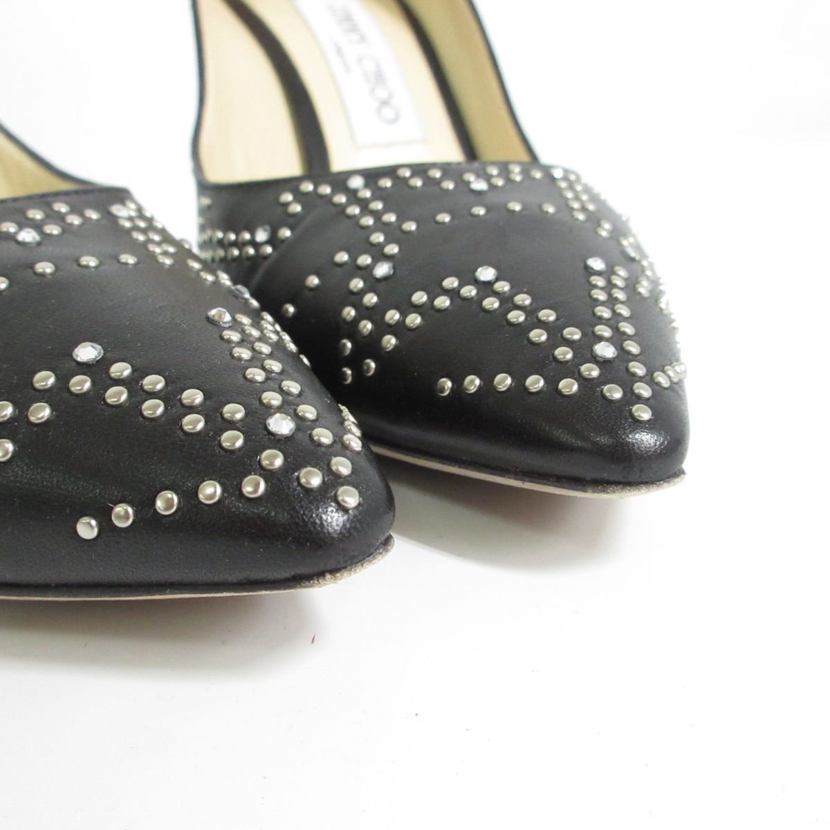良品 18SS Jimmy Choo ジミーチュウ レザー 星 スター スタッズ ポイン
