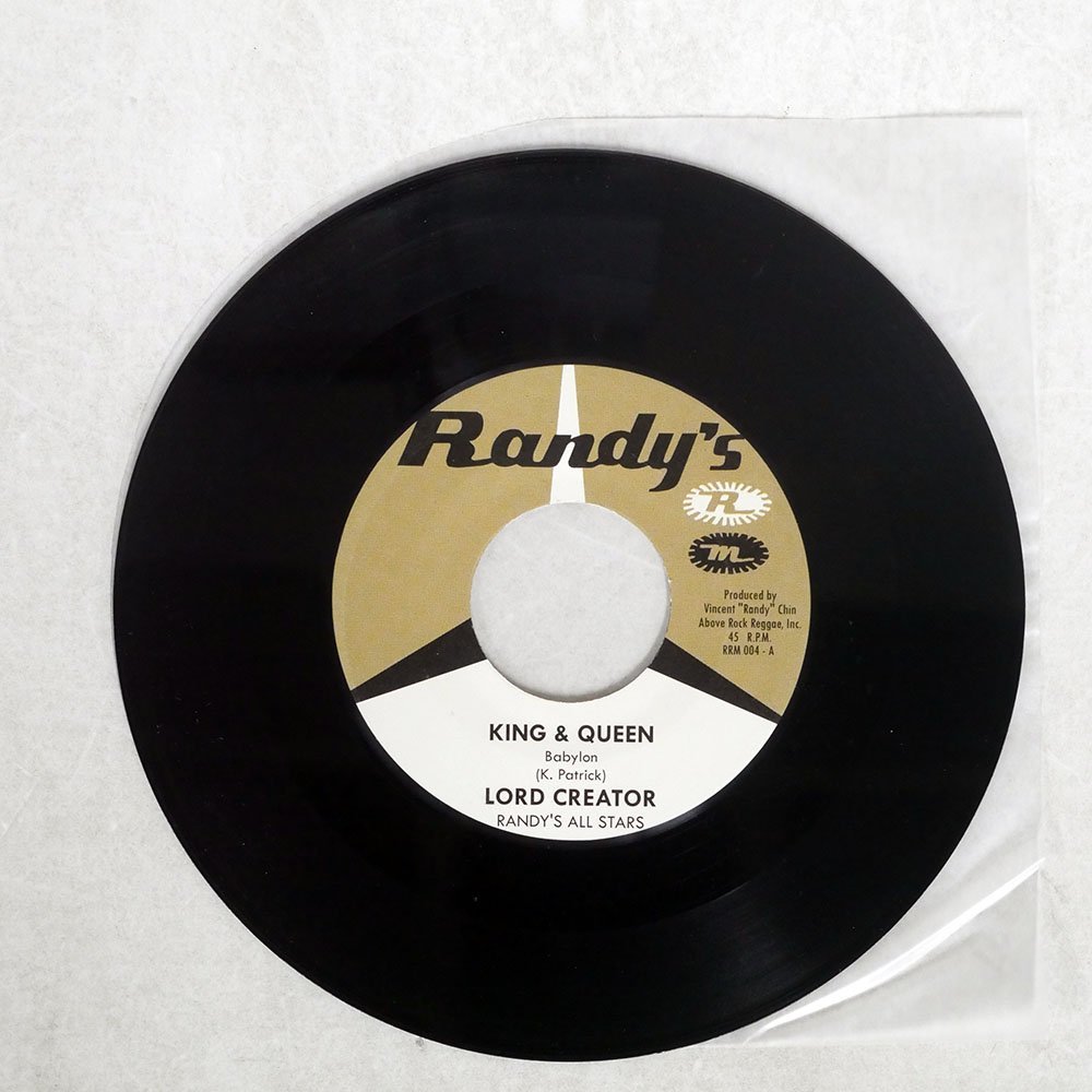 数量限定，お買い得 7 LORD CREATOR/KING & QUEEN / INDEPENDENT JAMAICA/RANDY'S RRM 004(レゲエ)｜売買されたオークション情報、yahooの商品情報をアーカイブ公開 - オークファン レゲエ