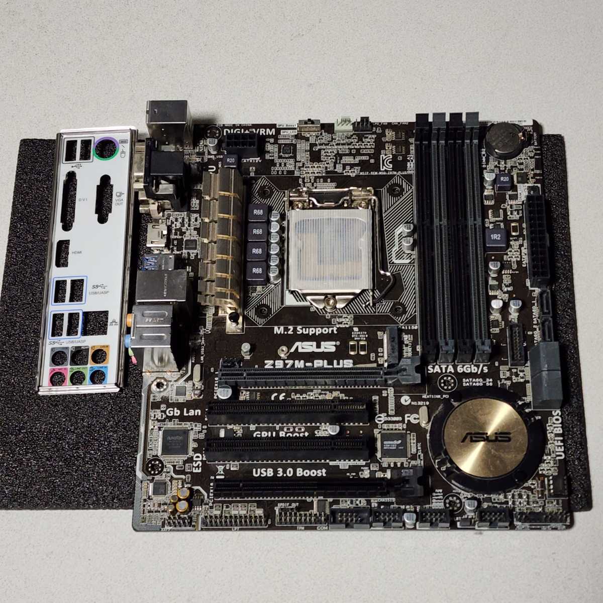 ASUS Z97M-PLUS IOパネル付属 LGA1150 MicroATXマザーボード 第4・5