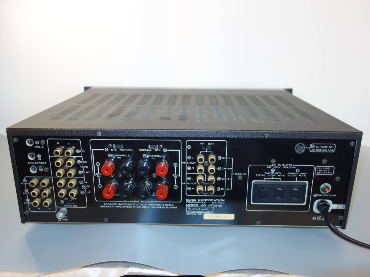 BOSE ポーズ　4702-III ジャンク BOSE 4702-Ⅲ パワーアンプ ジャンク品 【公式通販】