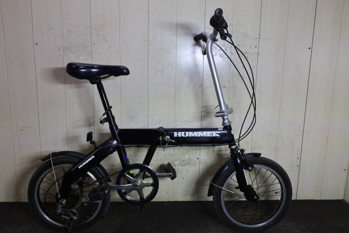 良品 ハマーhummer 16インチ シマノ6速 折り畳み自転車(16インチ 