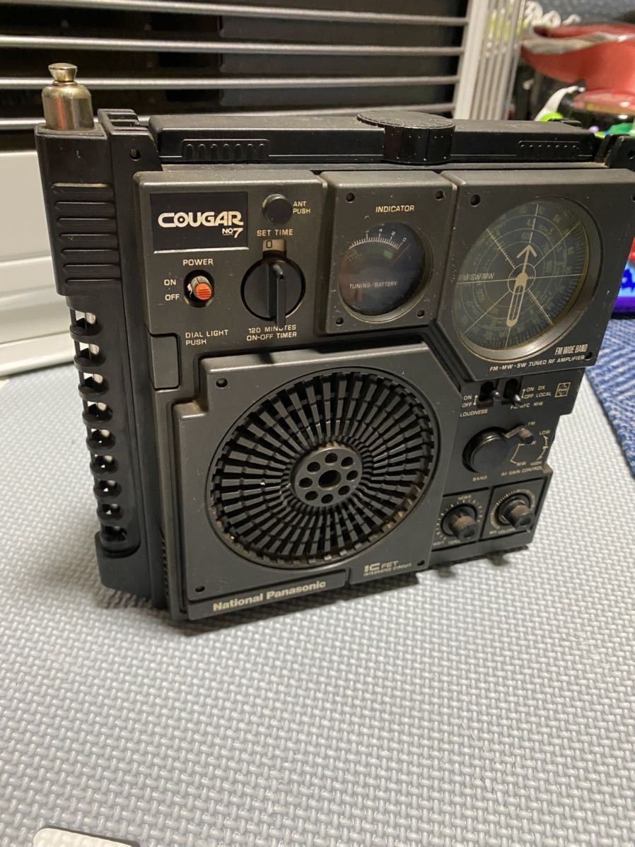 Panasonic RF-877 National Cougar NO.7 FM⁄AM 0 Band Radio Black