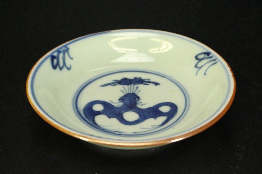 工芸品 【東】明時代 青花香合 古染付 中国美術/古美術・骨董品
