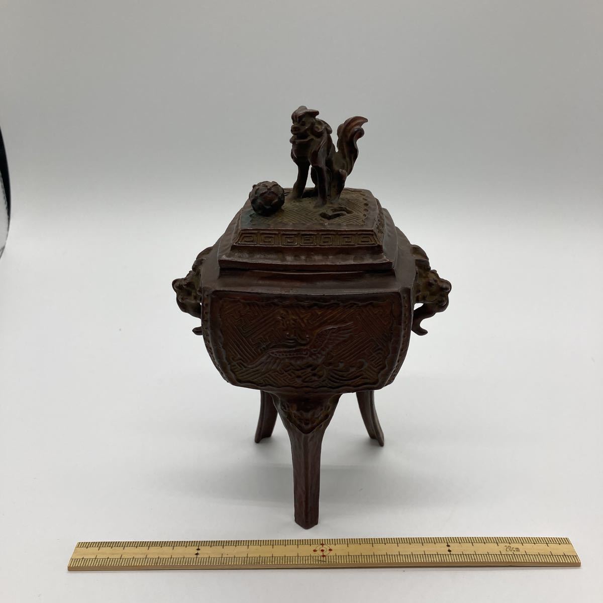 諏訪蘇山 青磁 亀龍香炉 香炉 箱付 香道 茶道具 香道具 陶芸 作家