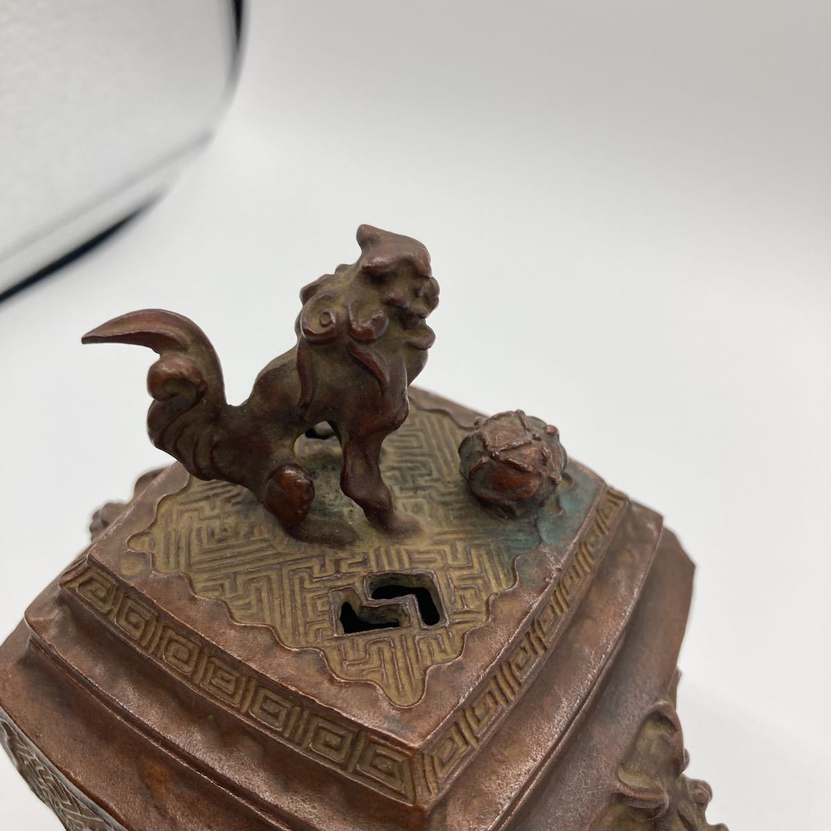 諏訪蘇山 青磁 亀龍香炉 香炉 箱付 香道 茶道具 香道具 陶芸 作家