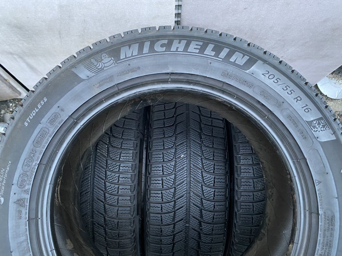 205/55R16 2017年製 バリ山 ミシュラン MICHELIN X-ICE スタッドレス