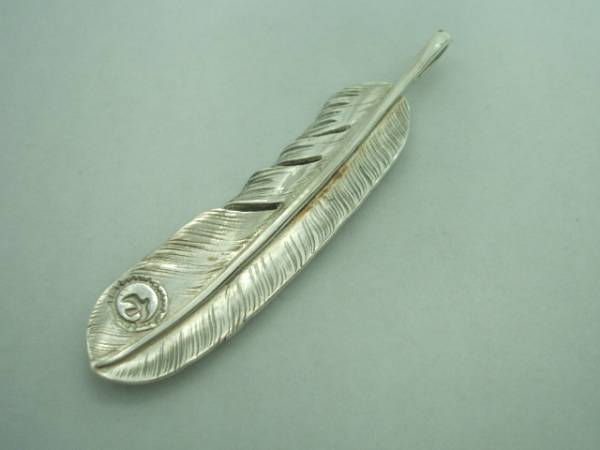 ☆ 特大フェザーペンダント左 ☆ シルバー925製 商品説明参照 （検