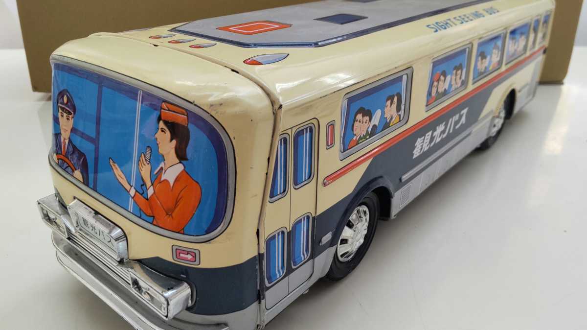 名鉄バス　おもちゃ　イチコー イチコー トレーン 観光バス 名鉄バス ブリキ 昭和レトロ フリクション