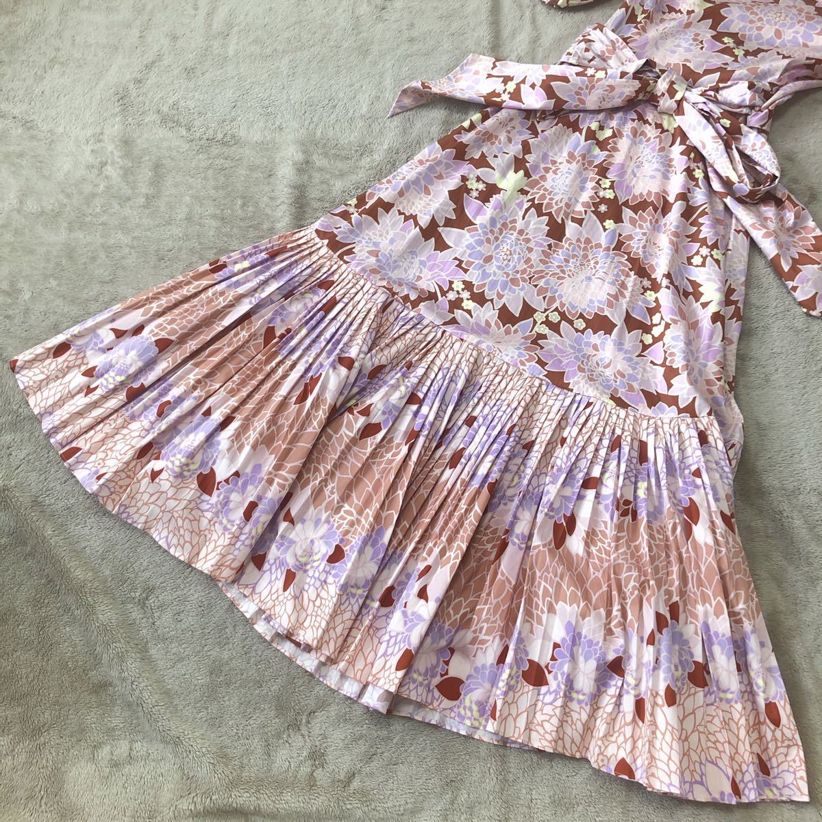 ケイトスペード　グランドフローラ ポプリン ロングワンピース　0 ケイトスペード グランドフローラ ポプリン ロングワンピース 0 ケイト