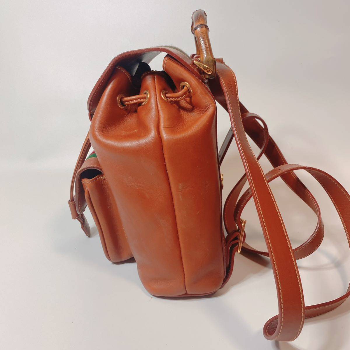 1円 【外観極美品・希少】GUCCI グッチ シェリーライン GG バンブー 