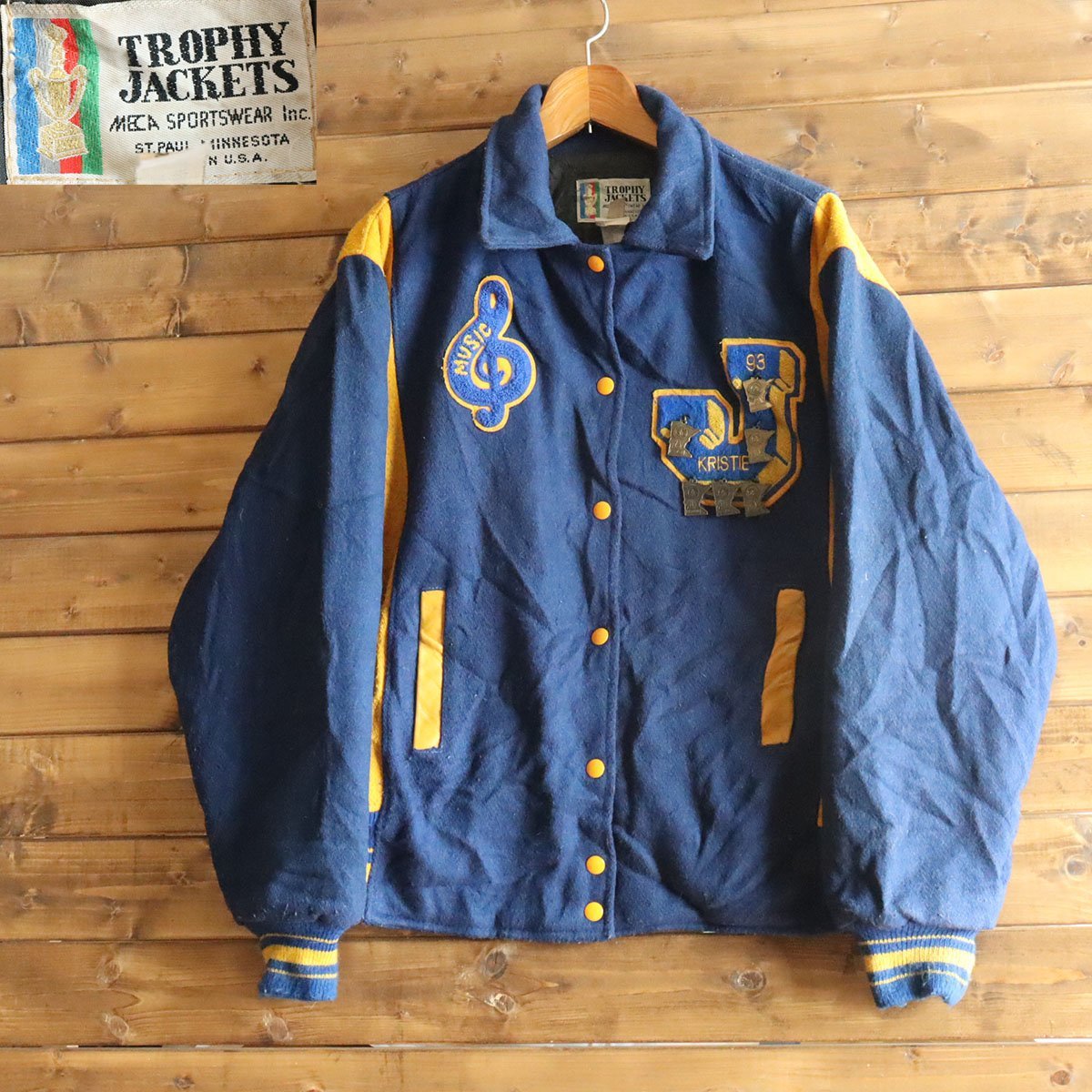 C4/M8.20-1 80s ビンテージ アメリカ製 TROPHY JACKETS トロフィー 