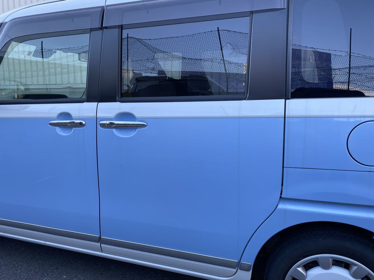 ダイハツ LA800S ムーヴキャンバス 左スライドドア メッキモール ドアバイザー付き XF7 助手席側