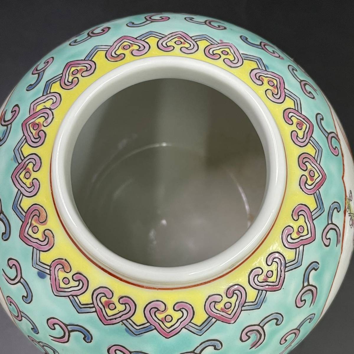 景徳鎮 茶入 茶壺 茶器 中国工芸品 中国美術品 アンティーク 花鳥図