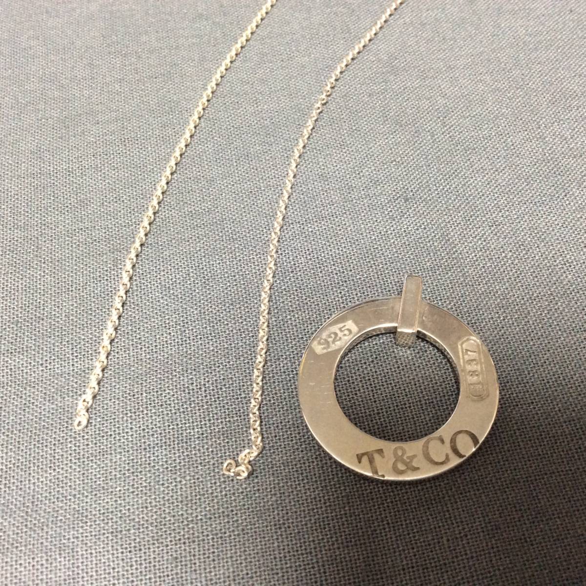  $ 11/4 219927 TIFFANY&Co ネックレス 925 1837 T＆CO モンタージュサークル アクセサリー ティファニー 難あり(1837)｜売買されたオークション情報、yahooの商品情報をアーカイブ公開 - オークファン ネックレス