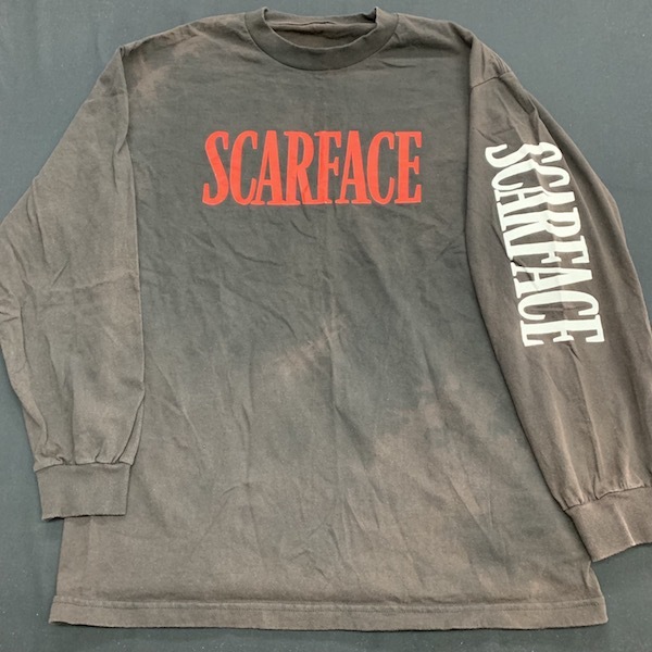  SCARFACE Tシャツ ヴィンテージ ロンT フォトプリント スカーフェイス カリートの道 ゴッドファーザー グッドフェローズ 映画T ムービーT(Tシャツ)｜売買されたオークション情報、yahooの商品情 Tシャツ
