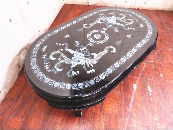 韓国伝統工芸　螺鈿細工漆塗り　青貝象嵌細工の黒木製収納家具　ヴィンテージ　希少品 □螺鈿家具□最高級/一級品/豪華□螺鈿細工□青貝□微細□伝統工芸