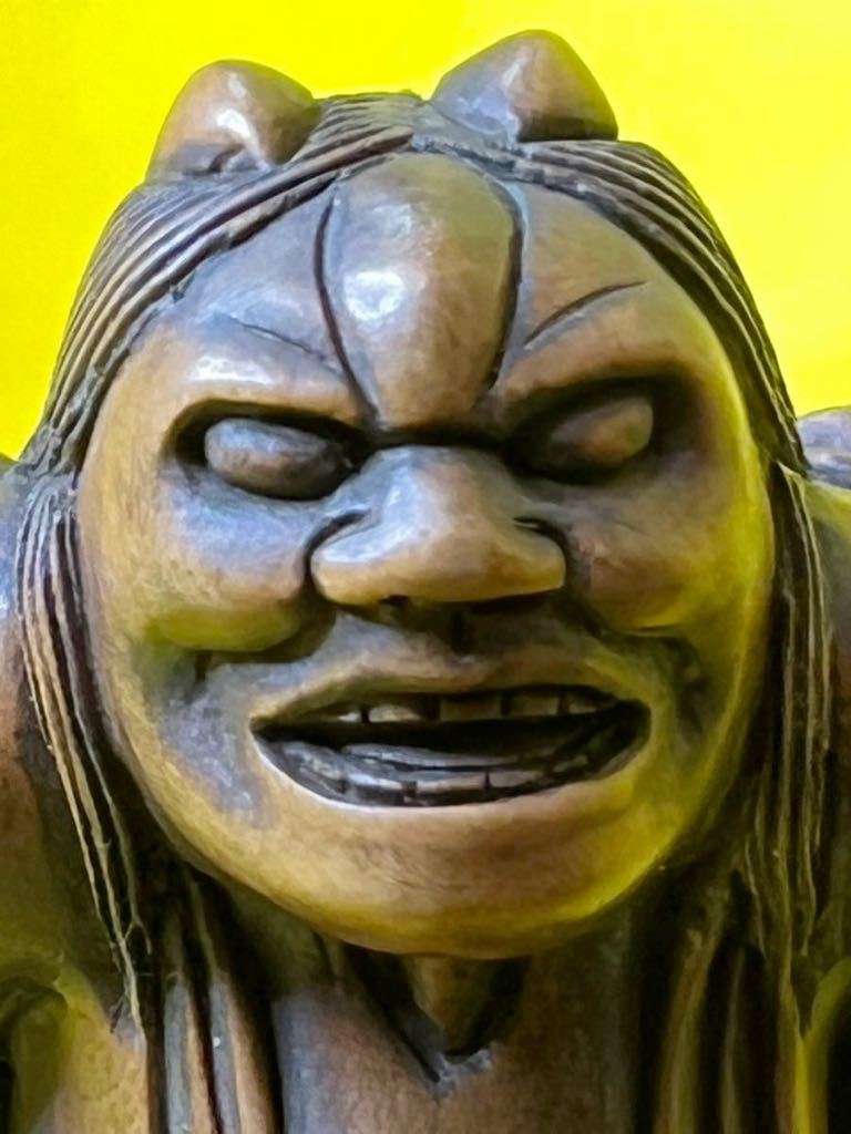 根付け 根付 時代物 松山在銘 細密彫刻 古董品 古美術 中古品 在銘