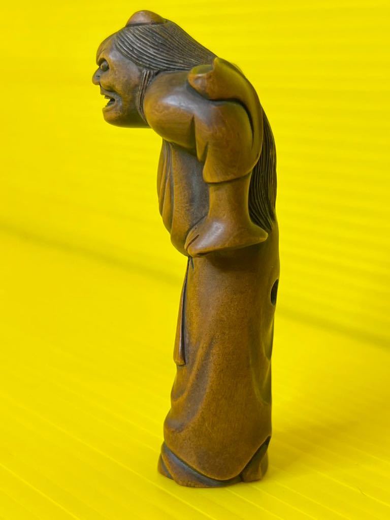 根付け 根付 時代物 松山在銘 細密彫刻 古董品 古美術 中古品 在銘