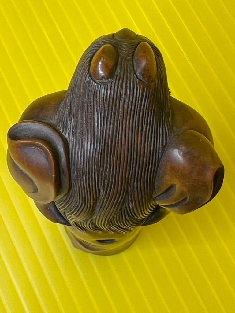 根付け 根付 時代物 松山在銘 細密彫刻 古董品 古美術 中古品 在銘