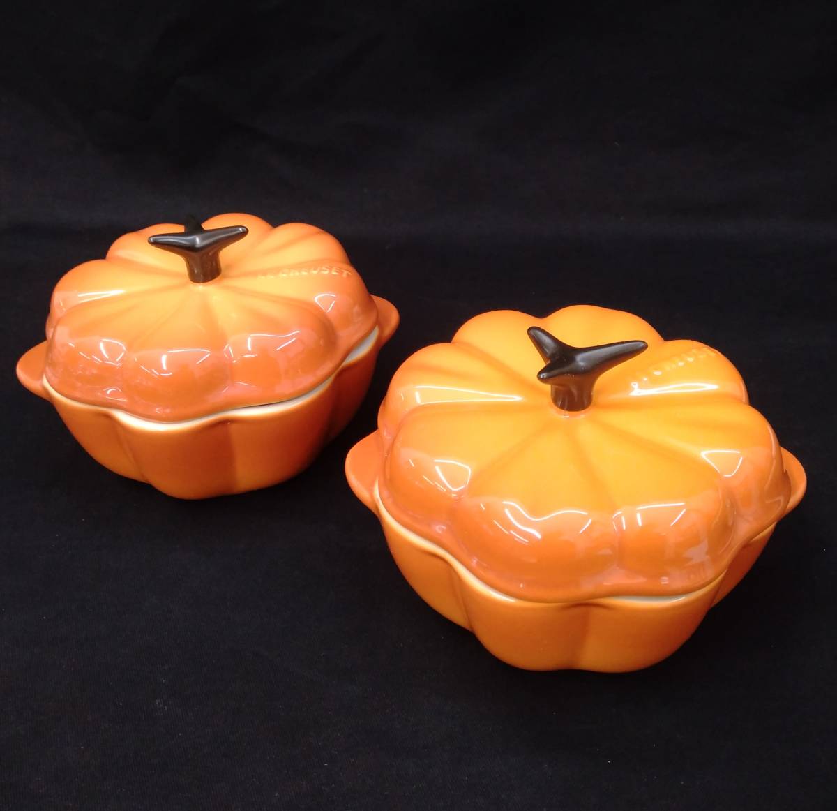 LE CREUSET ル クルーゼ パンプキン ミニ ココット 2セット ストーン ウェア オレンジ 食器ル・クルーゼ