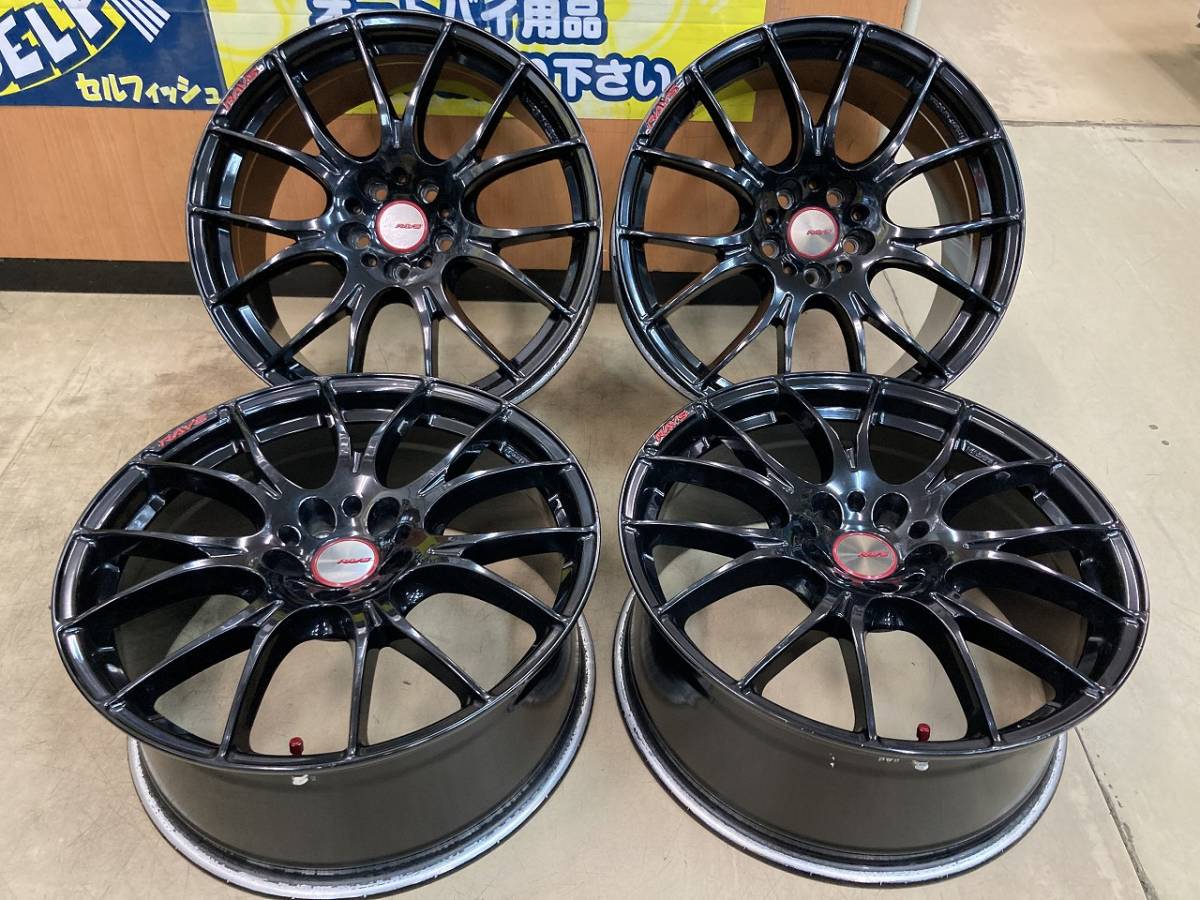 ☆レイズ ホムラ 2×7 19インチ アルミ ホイール 8.5J +45 5穴 PCD114.3 