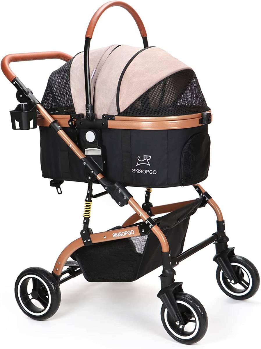 新品・未使用】ペットカート(耐荷重20kg) （SKISOPGO 折りたたみ