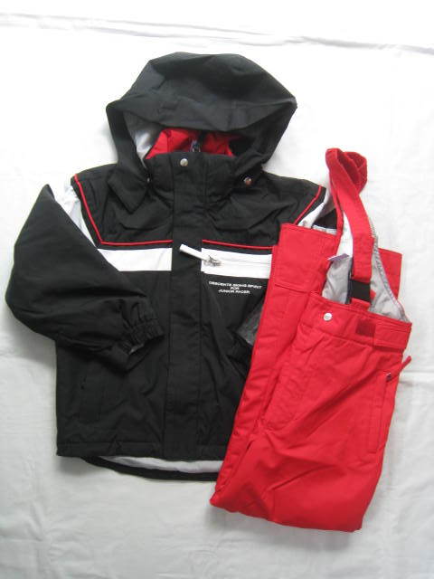 ☆ DESCENTE（デサント）スキーウエア上下セット 赤×黒 DJR-412JT 125