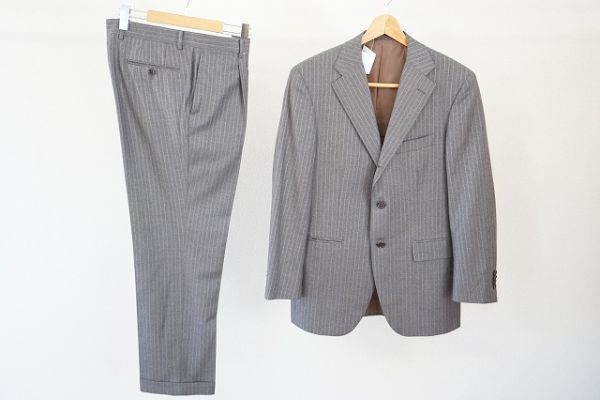 TEIJIN MEN'S SHOP テイジン メンズ シングルスーツ エルメネジルドゼニア生地使用 グレー系 サイズ:AB5(86) 日本製 【779772】 MEN'S SHOP テイジンメンズショップ カノニコ セットアップ MENS
