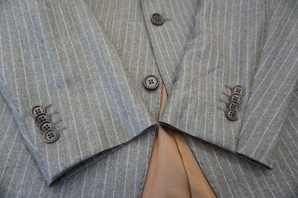 TEIJIN MEN'S SHOP テイジン メンズ シングルスーツ エルメネジルドゼニア生地使用 グレー系 サイズ:AB5(86) 日本製 【779772】 MEN'S SHOP テイジンメンズショップ カノニコ セットアップ MENS