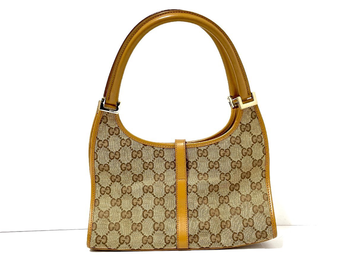 【良品】GUCCI グッチ　ジャッキー　ショルダーバッグ　カバン　GGキャンバス　ベージュ　002 1068