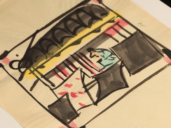 型絵染の人間国宝・芹沢銈介 【流】型絵染 重要無形文化財 芹沢銈介 十