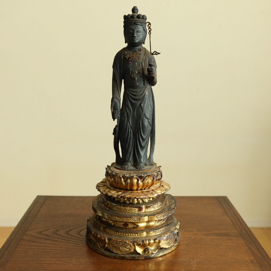 江戸期? 仏像 18 高さ24cm 仏教美術 時代 如来 観音 菩薩 木彫り 木製
