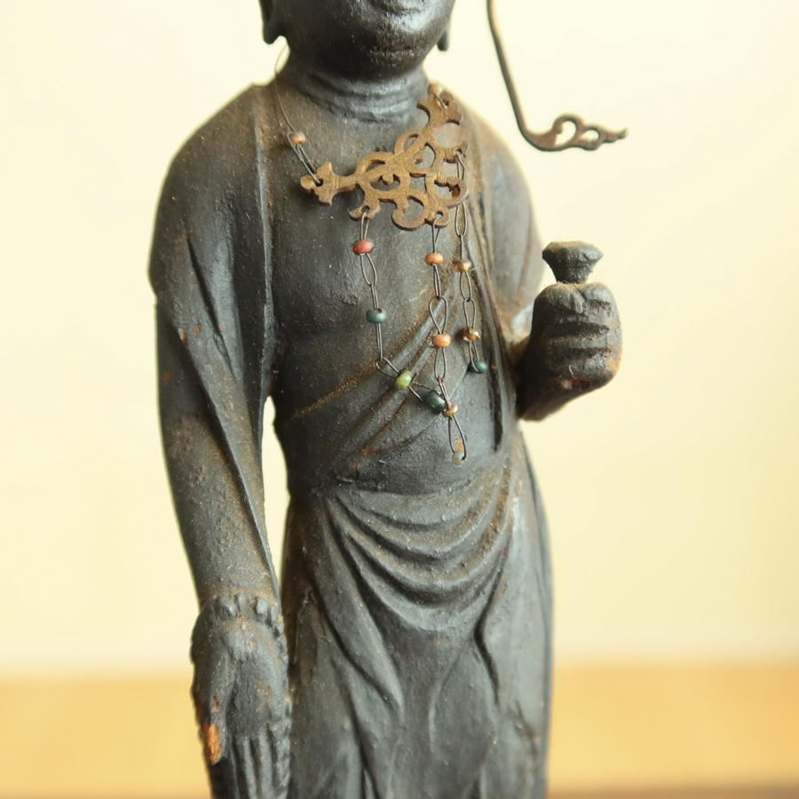 江戸期? 仏像 18 高さ24cm 仏教美術 時代 如来 観音 菩薩 木彫り 木製