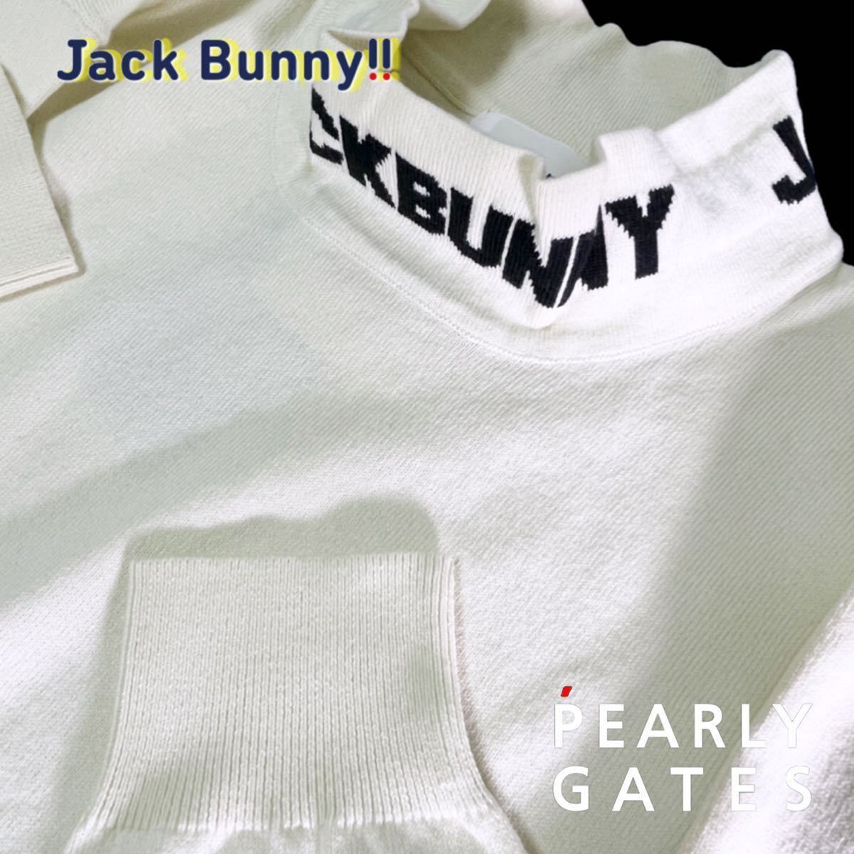 本物新品30824206 PEARLY GATESパーリーゲイツ/ジャックバニー 6(サイズLL)超人気 最新コットン モックネックニットプルオーバー