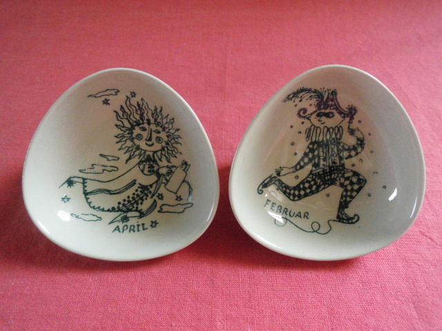 北欧 デンマーク　アンティーク　ヴィンテージ　二モール　ビョルン・ヴィンブラッド　まめ皿　小物入れ　２個