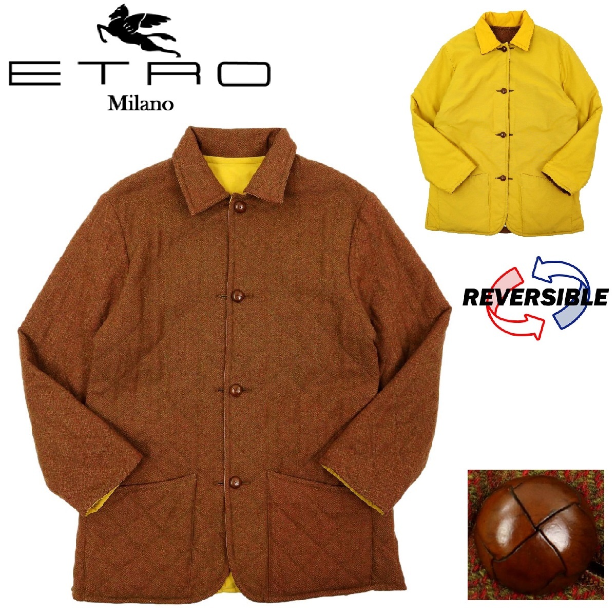 19万新品◇L◇エトロ◇カシミア100％Vネックニット【ETRO】1円