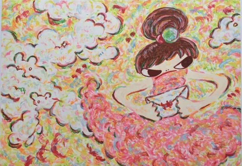ロッカクアヤコ 2022 シルクスクリーン 花井祐介 真作 ロッカクアヤコ 巨大 シルクスクリーン 検 kaws banksy 花井祐介