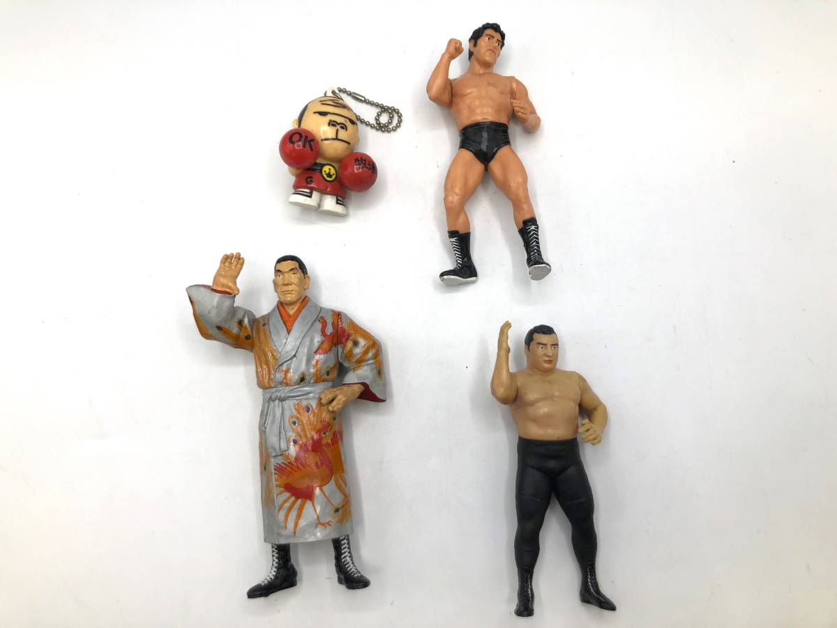 9555)【グッズ】プロレスラー/ボクサー フィギュア&キーホルダーセット 