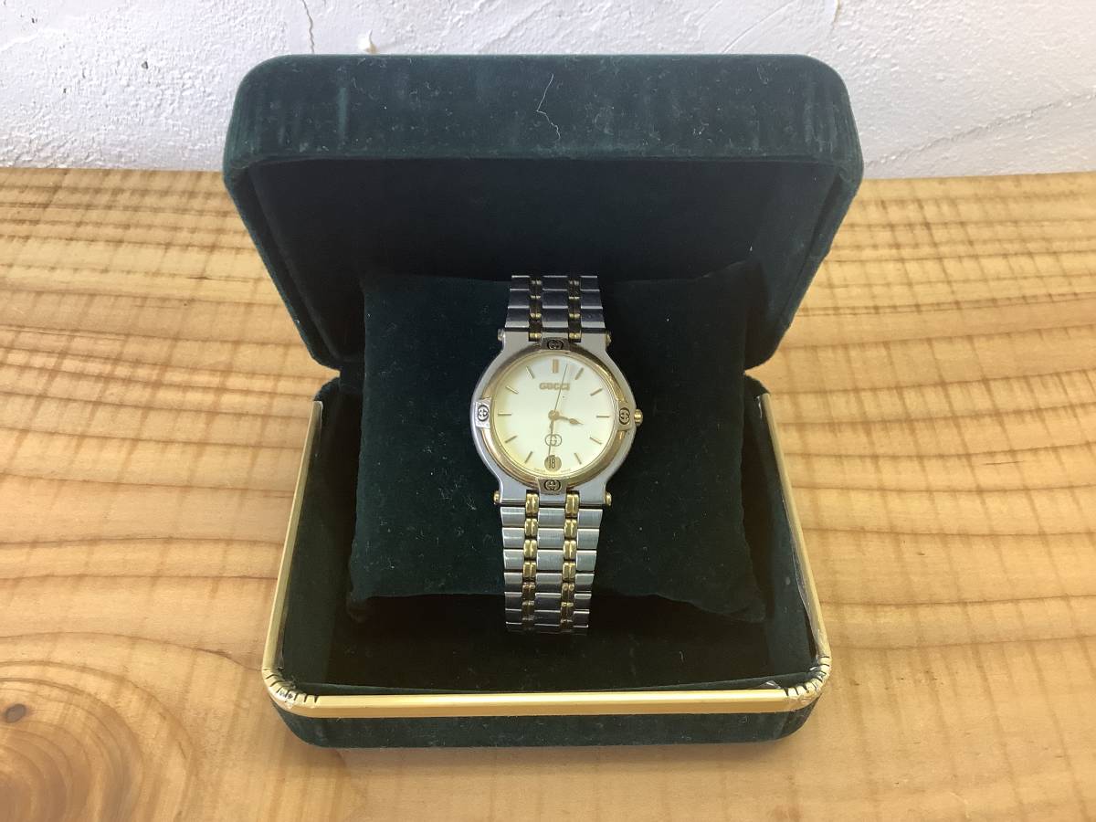 S110215XR【1円スタート・ジャンク品】GUCCI グッチ 9000M 腕時計 時計 