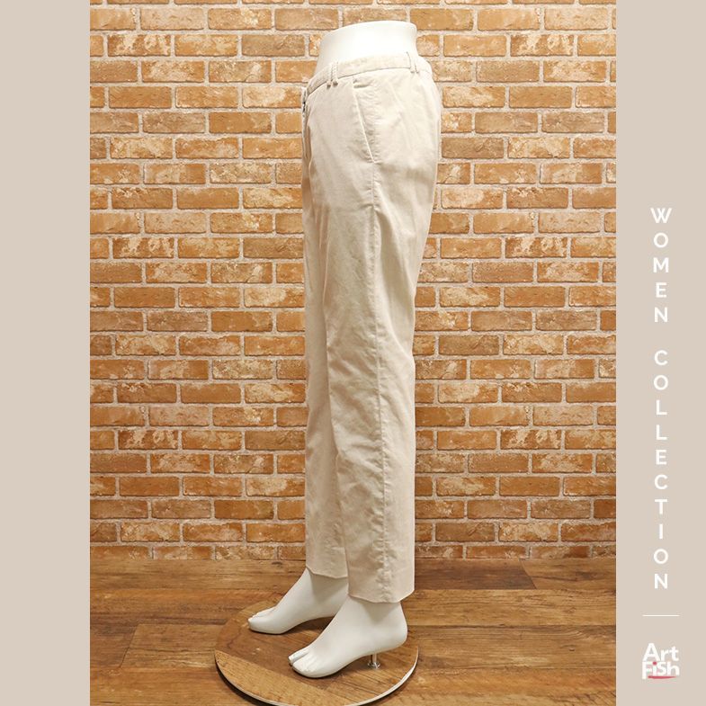 1円/秋冬/FABIANA FILIPPI/IT42サイズ/コーデュロイ アンクルパンツ イタリア製 ファビアナフィリッピ 新品/アイボリー/fz840/