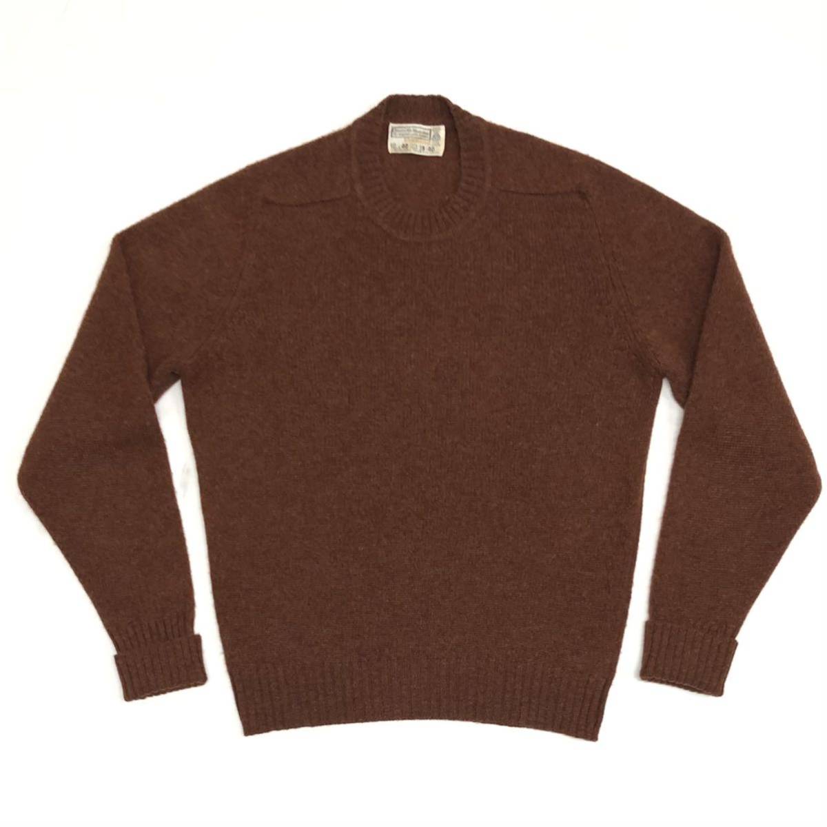 60s【SEARS】シェットランドウール プルオーバー ニット カナダ製 38 