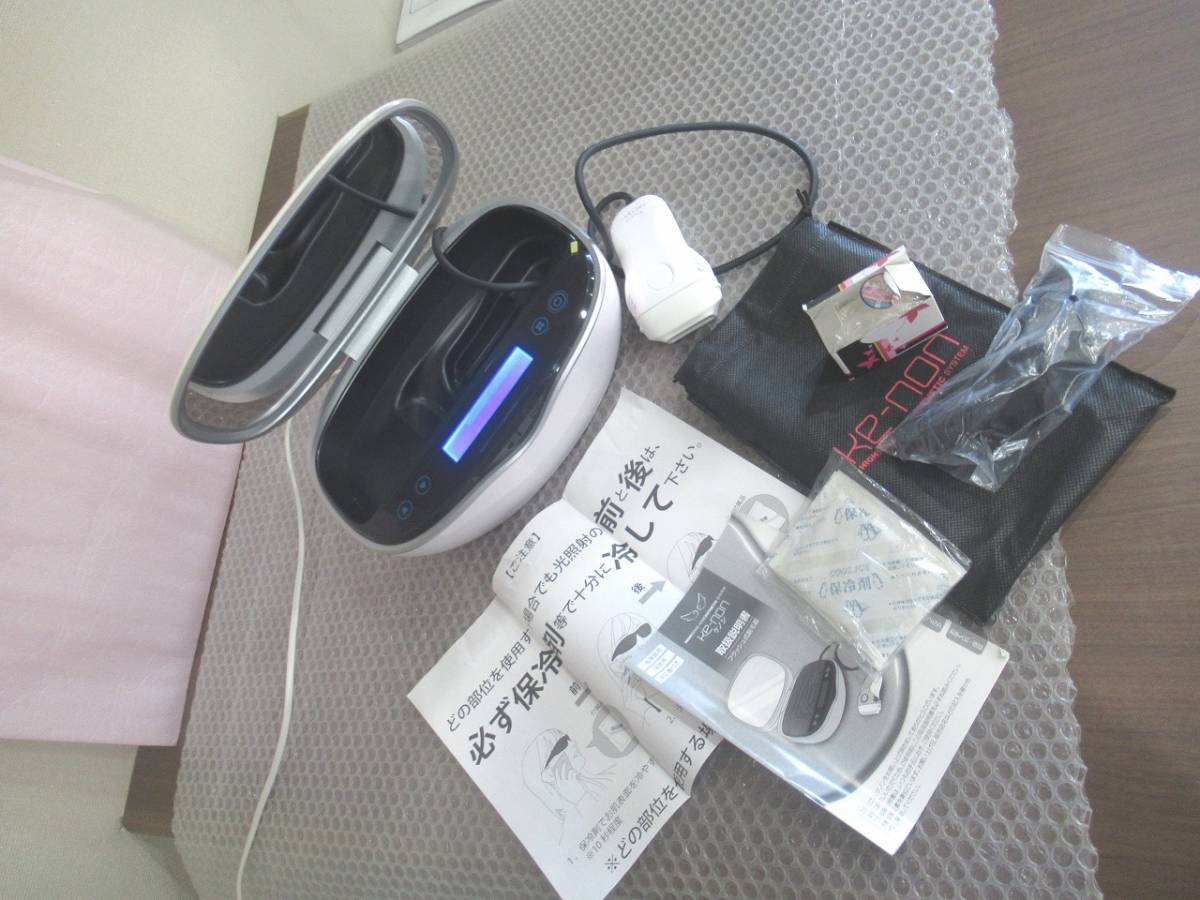 美品 Ke-non ケノン フラッシュ式 脱毛器 NIPL-2080 Ver6.2　パールホワイト 家庭用脱毛器 美容機器 カートリッジ（ラージ　エクストラ）