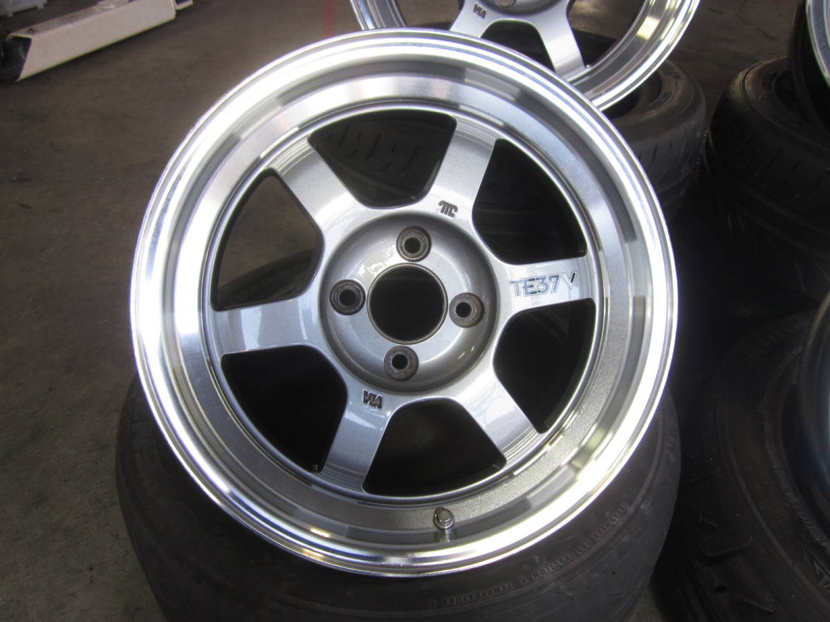 RAYS Volk Racing TE37V】中古 4本 15インチ 7.5J オフセット25 4穴 