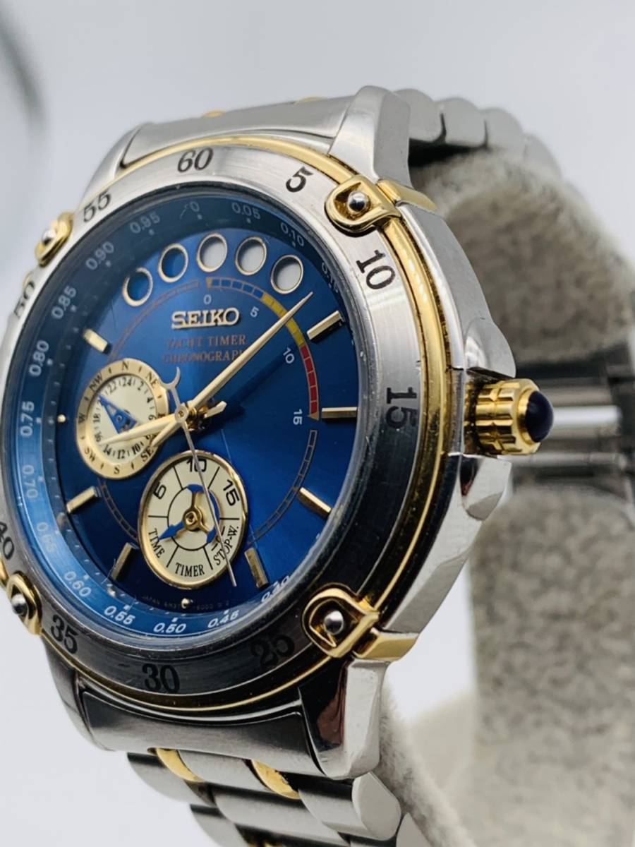 ☆稼働品☆SEIKO セイコー ヨットタイマー クロノグラフ 6M37-6000 