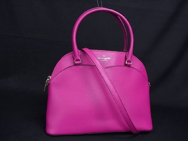 1円 □新品同様□ kate spade ケイトスペード WKRU7093 レザー 2WAY 