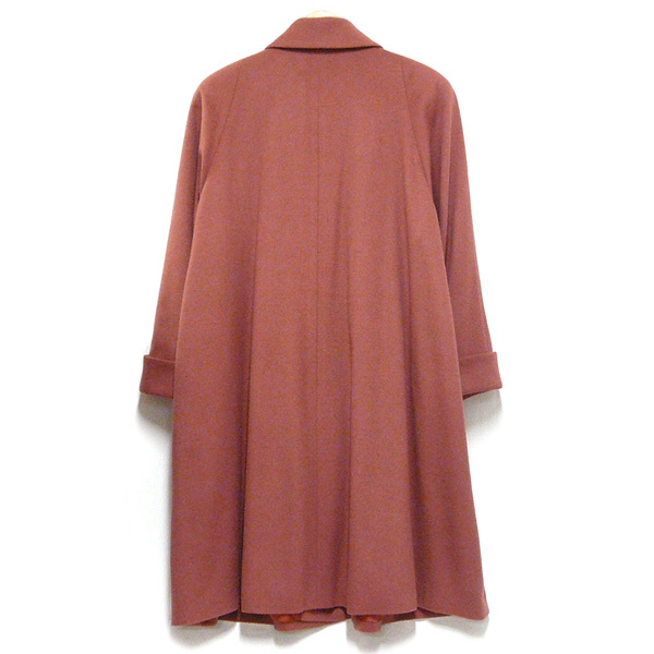 ◎FAIRE LA SAISON ピュアカシミヤ100％ ロングコート 42 ピンク系 金 