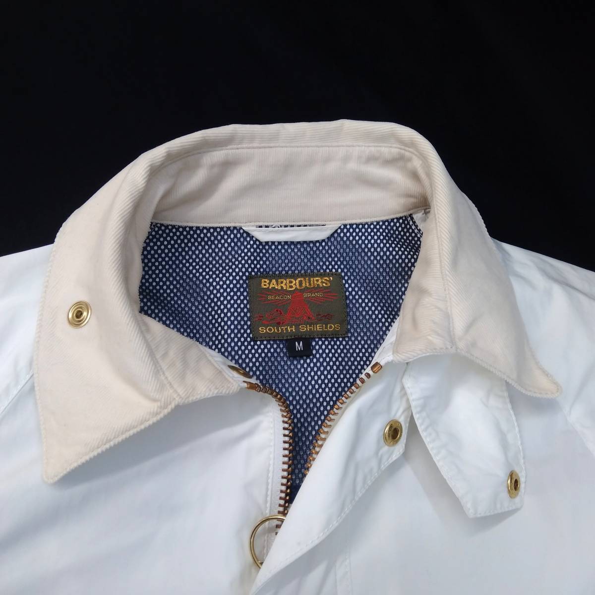 BARBOUR BEDALE バブアー ビデイル メンズ ノンオイルジャケット 白 
